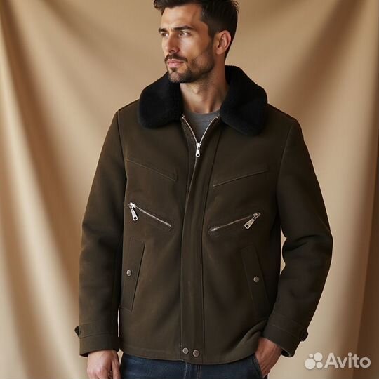 Новая зимняя куртка pilot пилот aviator овчина р 5