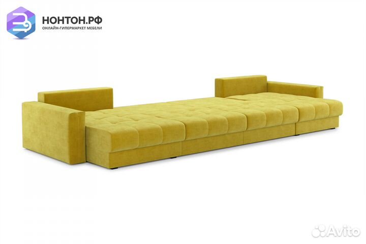 Диван п-образный тик-так Монарх М2О2 горчичный