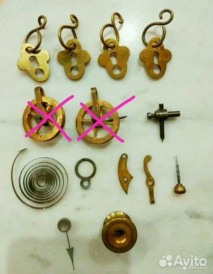 Антик. латунь чугун Циферблат Гири