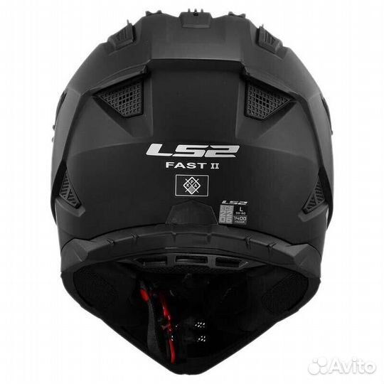 LS2 MX708 Fast II full face helmet Черный (размер: