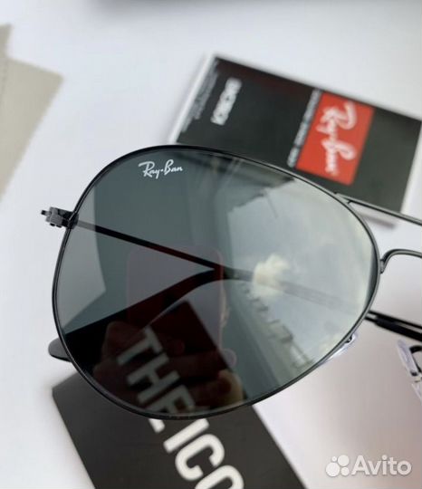 Очки ray ban aviator черные