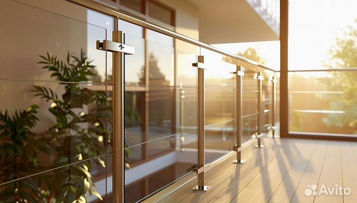 Стеклянные лестничные ограждения