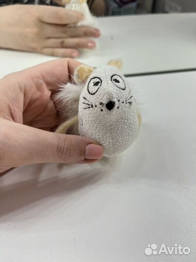 Игрушка для кота мышь с мехом