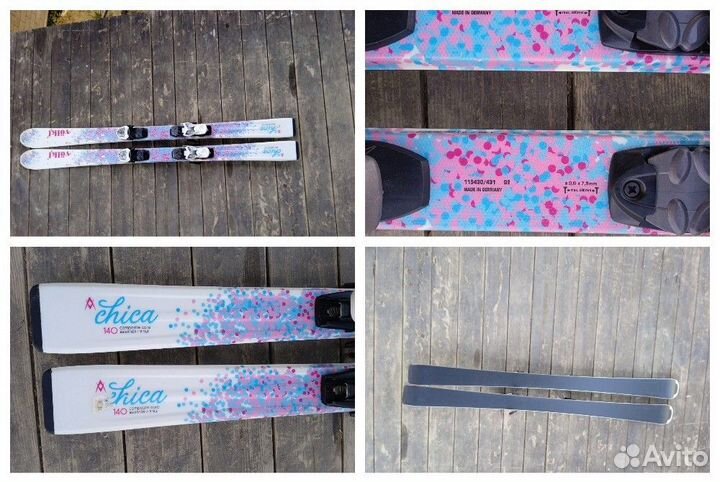 Лыжи с палками, ботинки