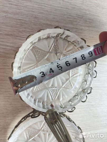 Хрустальная менажница СССР