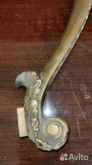 Дверная ручка-скоба. Старинная. Латунь