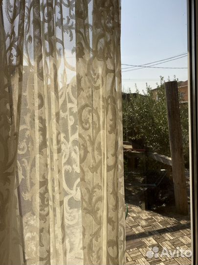 Шторы тюль, 3 полотна общ длина 13 м, высота 2,9 м