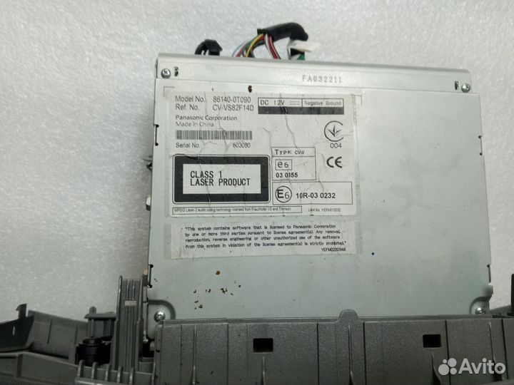 Оригинальная магнитола на тойта венза JBL