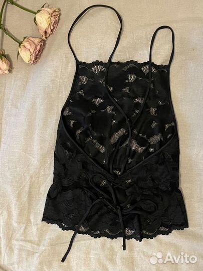 Кружевной топ H&M y2k gothic vintage