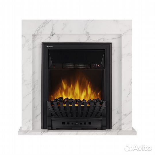 Портал Firelight Simple Classic белый мрамор