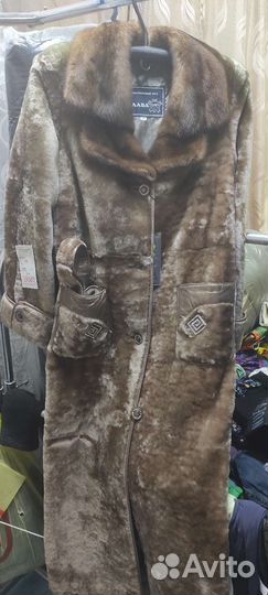 Шуба мутоновая с норкой