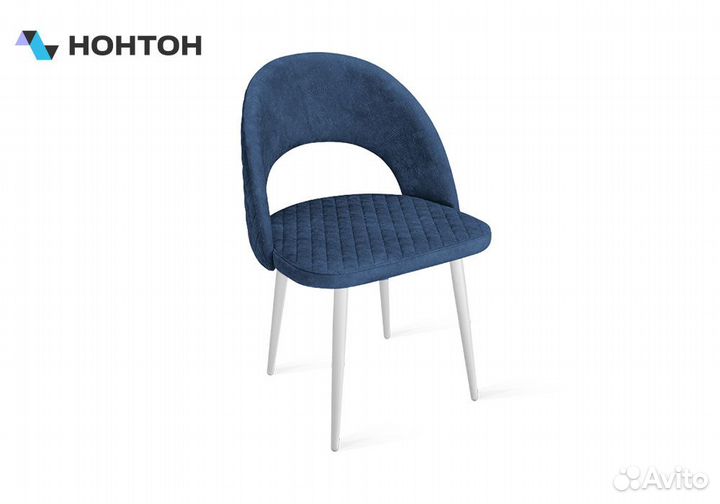 Стул Гэтсби К1К белый матовый / микровелюр темно-с