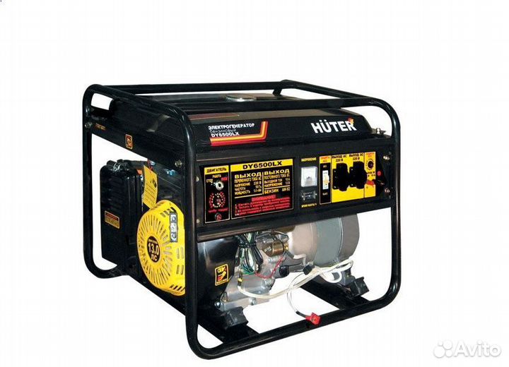 Портативный бензогенератор huter DY6500LX