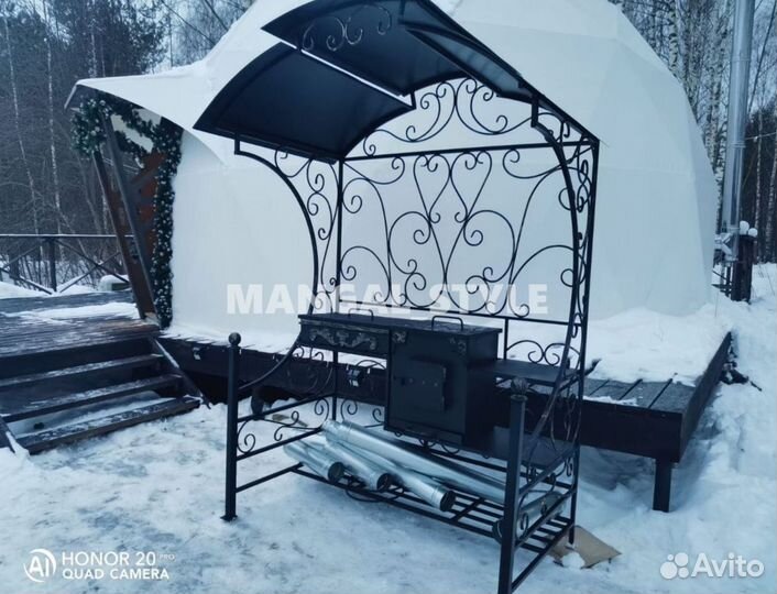 Мангал с печью