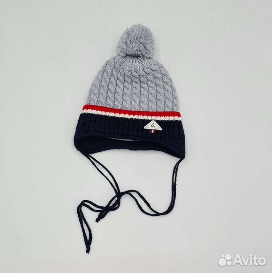 Шапка тёплая на мальчика 3-6мес