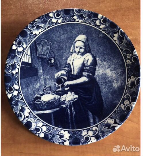 Большое блюдо, тарелка Delfts. Голландия