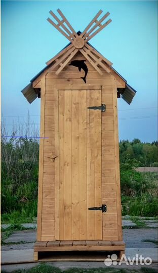 Дачный туалет деревянный GAR205