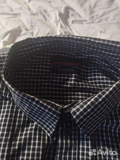 Рубашка в клетку pierre cardin