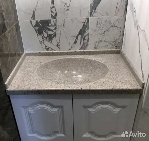 Столешница для ванной из искуственного камня