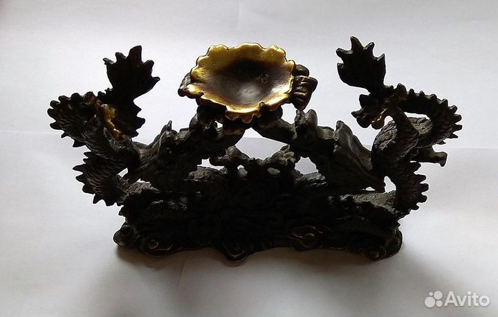Два Дракона Статуэтка - Подсвечник Бронза RU*758