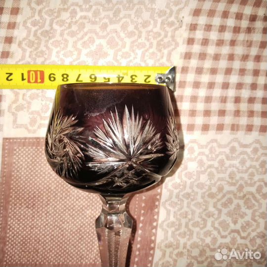 Фужер цветной хрусталь СССР