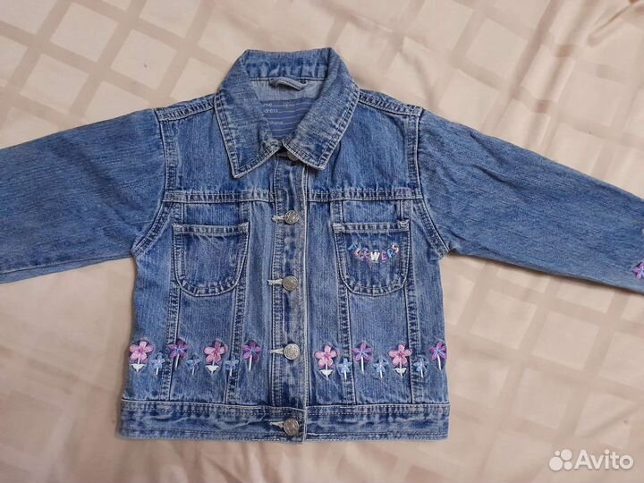 Джинсовая куртка для девочки рост 104