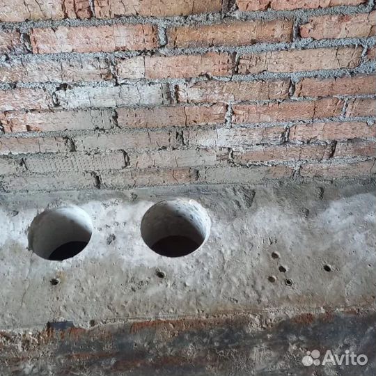 Сверление отверстий для канализации