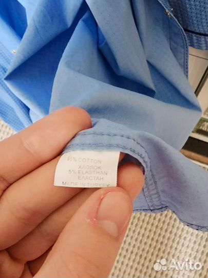 Рубашка мужская в клетку 2xl короткий рукав