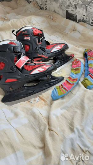 Коньки хокейные б/у раздвижные раз.34-37