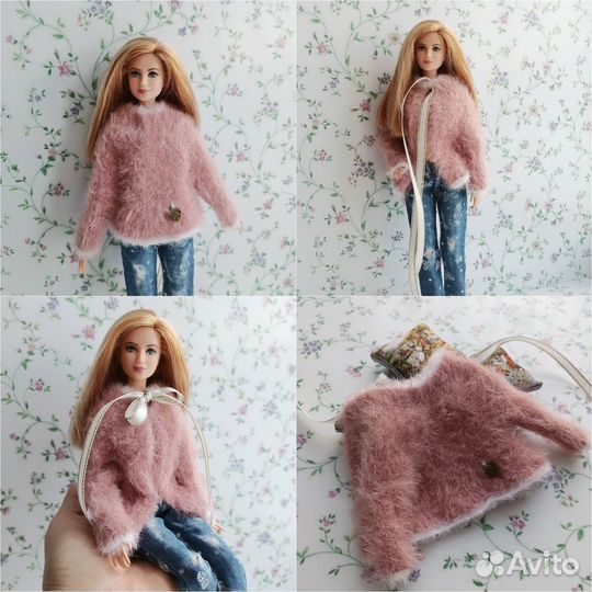 Вязаные кофточки для Барби и куколок подобного раз