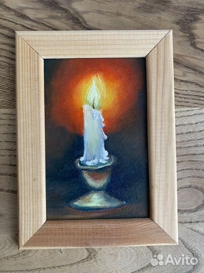 Картина маслом «Свеча»