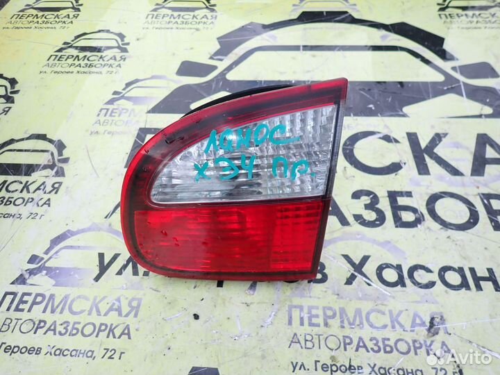 Фонарь задний внутренний Chevrolet Lanos 2004-2010