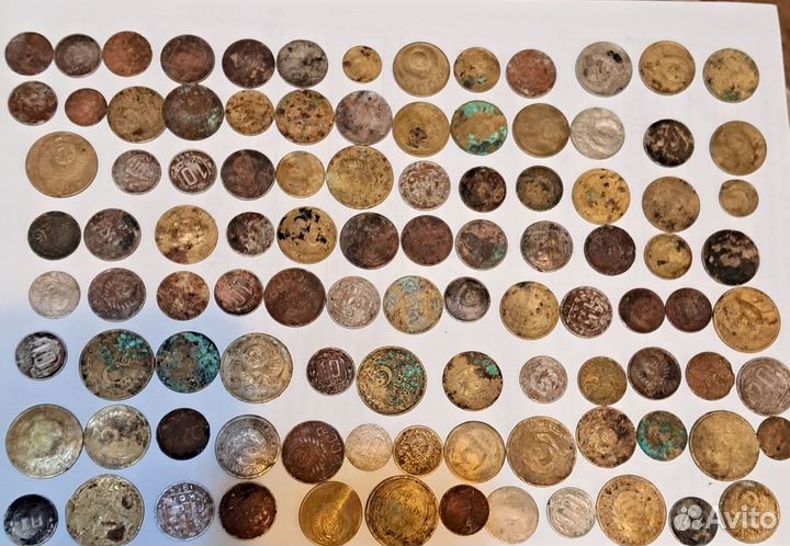 100 монет Раннего СССР. Медь, Серебро и др. С 1924