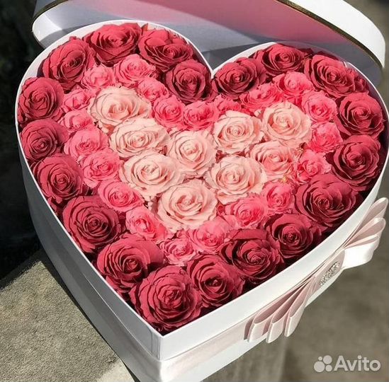 Сердце из роз