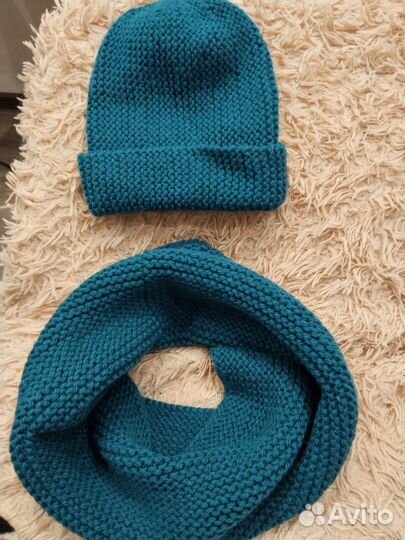 Шапка+снуд ручной работы