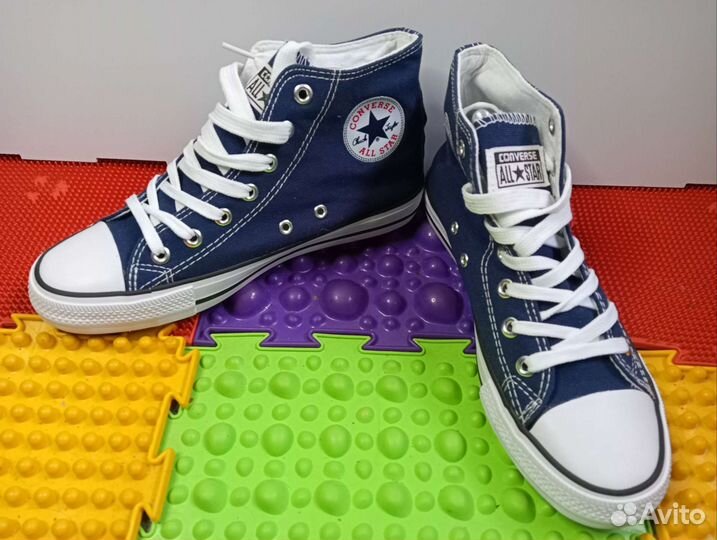 Кеды синие высокие Converse Р35-40