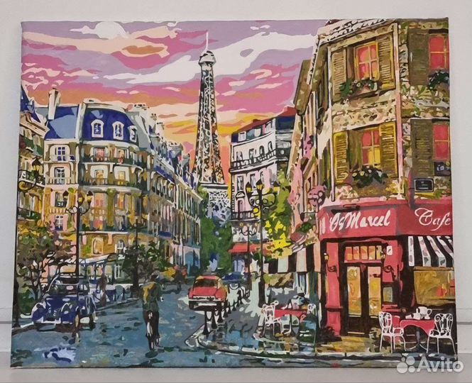 Картина по номерам раскрашенная, готовая