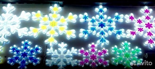 Снежинка Гирлянды уличные Фигуры из неона