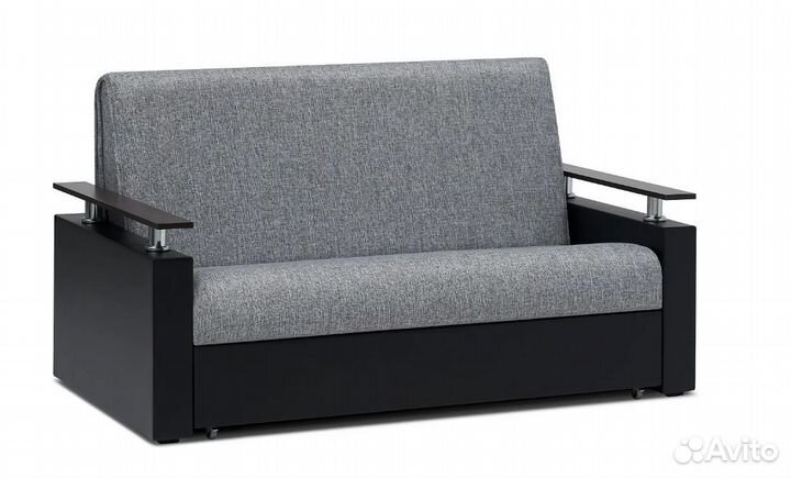 Диван аккордеон Шарк серый / черный