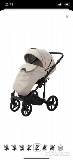 Коляска 2 в 1 adamex zico