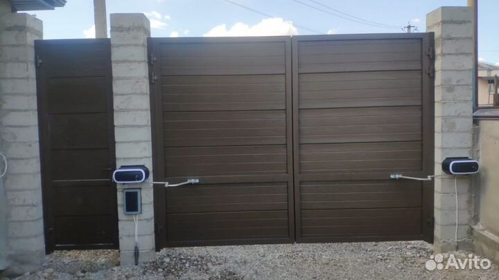 Распашные ворота Алютех