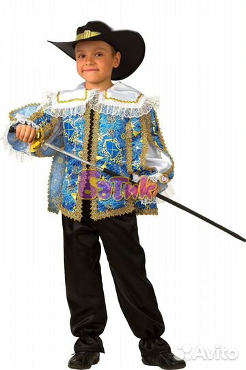 Новогодний костюм для мальчика Мушкетер 134р-р