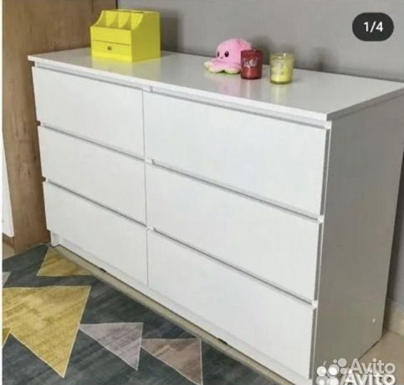 Комод IKEA мальм 6 ящиков