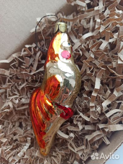 Елочная игрушка Золотой петушок