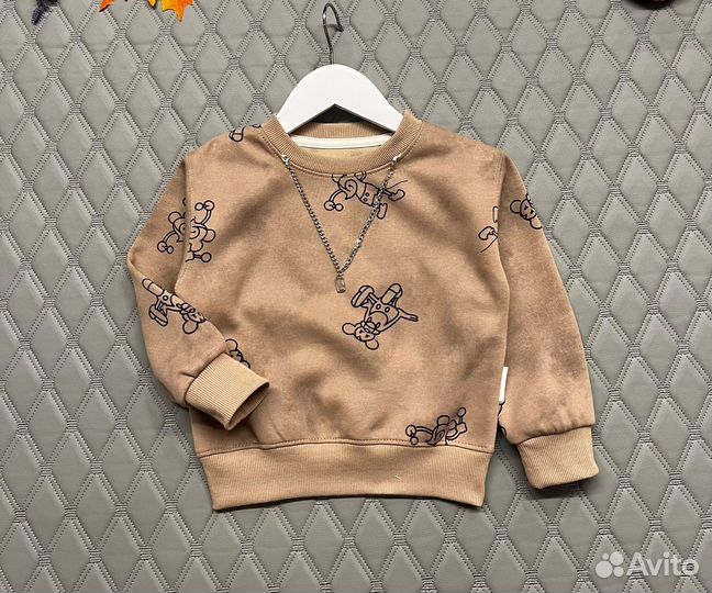 Детская толстовка с цепочкой, 98-122