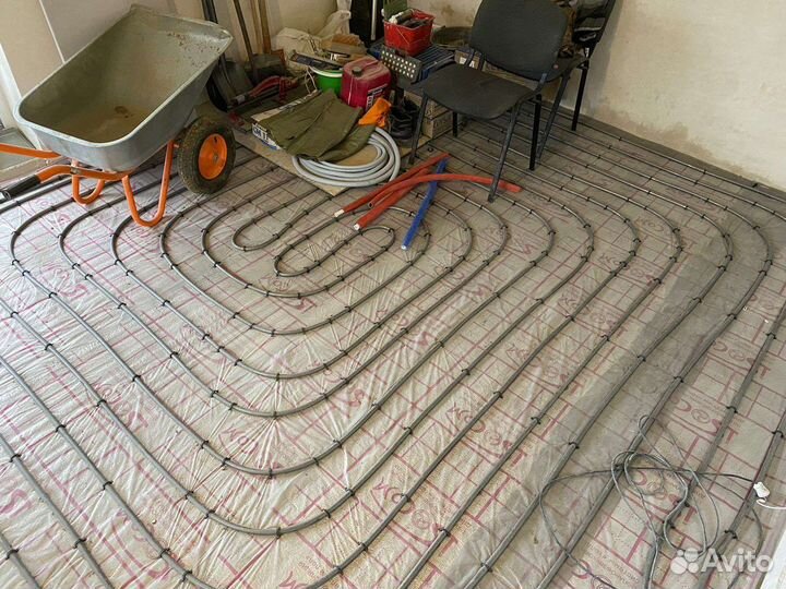 Монтаж системы отопления установка тёплых полов