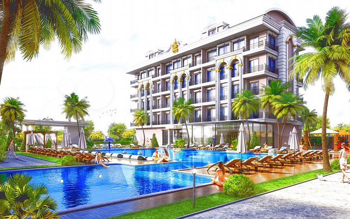 1-к. квартира, 50 м² (Турция)