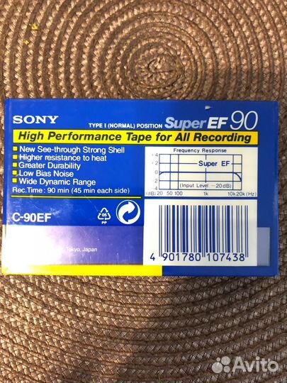Кассета sony super ef 90