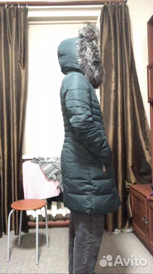 Пуховик женский 46 48 размер италия с мехом зимний