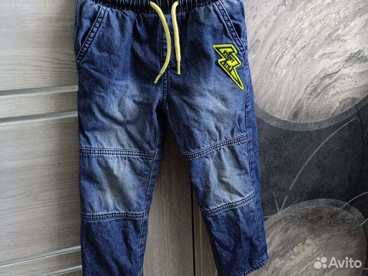 Джинсы с флисовой подкладкой на 2-3 года